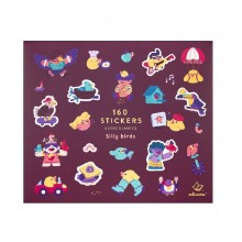 160 Autocolantes Silly Birds