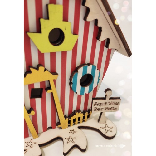 Mealheiro - Riscas vermelho/azul