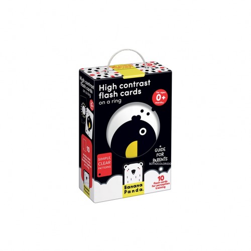 HIGH CONTRAST FLASH CARDS ON A RING - 0+