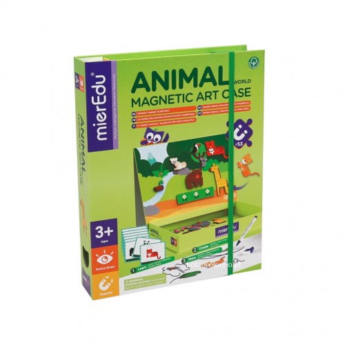 CAIXA MAGNÉTICA CRIA E DESENHA - ANIMAIS DO MUNDO
