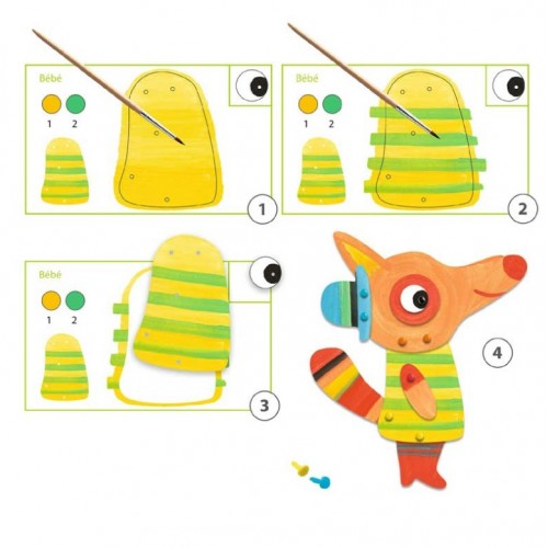 CONJUNTO DE COLORIR AGUARELAS . FAMILIA RAPOSA