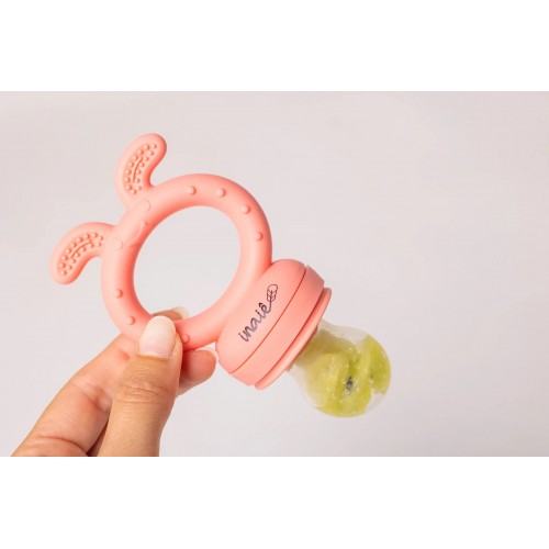 ALIMENTADOR ANTI-SUFOCO & MORDEDOR DE FRUTA - ROSA