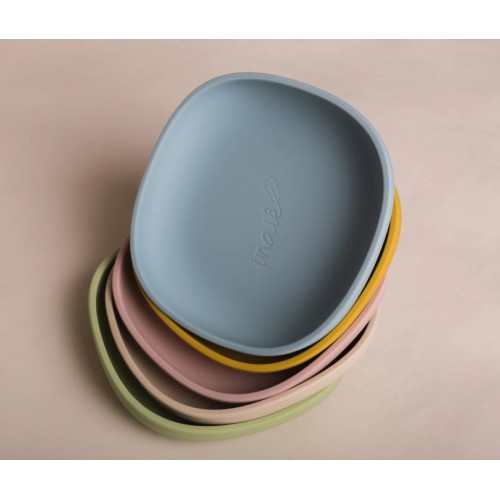 PRATO DE SILICONE - AZUL