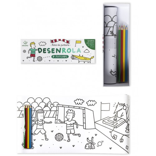 DESENROLA O FUTEBOL (rolo para colorir)