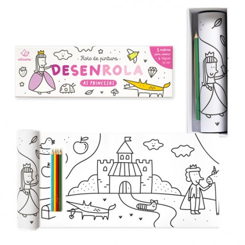 DESENROLA PRINCESAS (rolo para colorir)