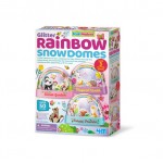 3 x Glitter Rainbow Snow Domes