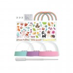 3 x Glitter Rainbow Snow Domes