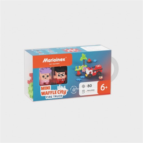 MINI WAFFLE CITY- FIRE TRUCK 80PÇS