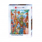 CHARMING VILLAGE BLUE GATE - PUZZLE