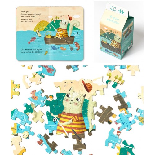 O GATO PESCADOR — LIVRO + PUZZLE (50 PCS)