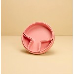PRATO DE SILICONE 2 EM 1 COGUMELO - ROSA