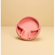 PRATO DE SILICONE 2 EM 1 COGUMELO - ROSA