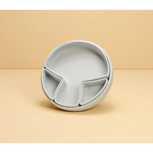 PRATO DE SILICONE 2 EM 1 COGUMELO - AZUL