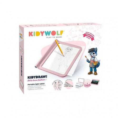 KIDYDRAW PRO- PRANCHA DE LUZ 2 EM 1 - ROSA