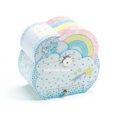 Caixa de música e guarda-jóias Unicórnio