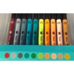 10 Canetas de feltro/pincel | cores outono