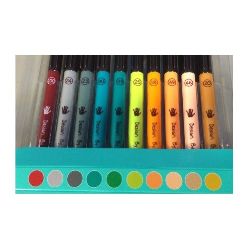 10 Canetas de feltro/pincel | cores outono