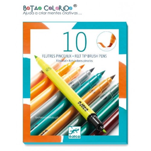 10 Canetas de feltro/pincel | cores outono