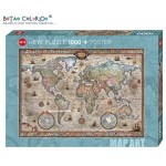 MAP ART RETRO WORLD - PUZZLE